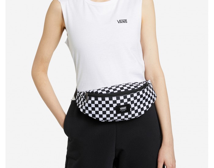 Сумка на пояс Vans Mini Ward белая в клетку