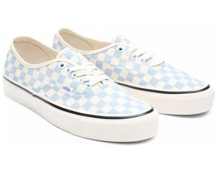 Vans Authentic 44 DX в клетку белые с голубым