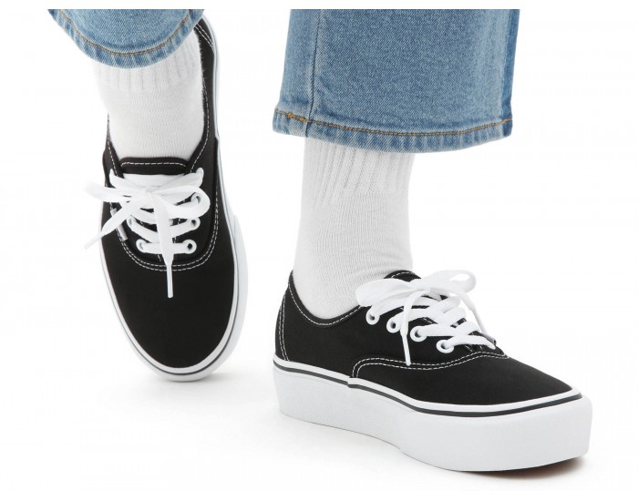 Vans Authentic Platform черные с белым