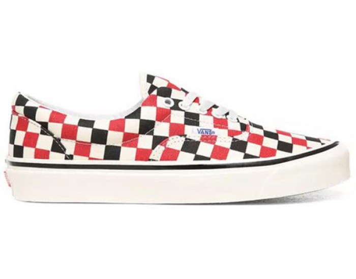 Vans Era 95 DX в клетку белые с красным