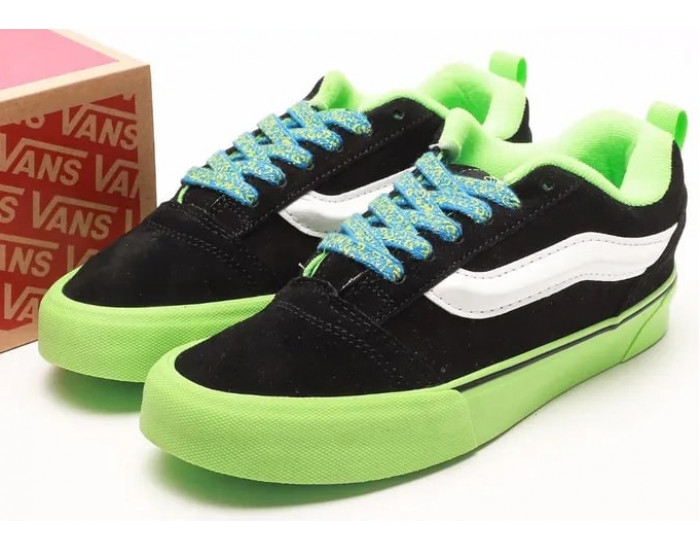 Vans Knu Skool Black Green Черные с зеленым