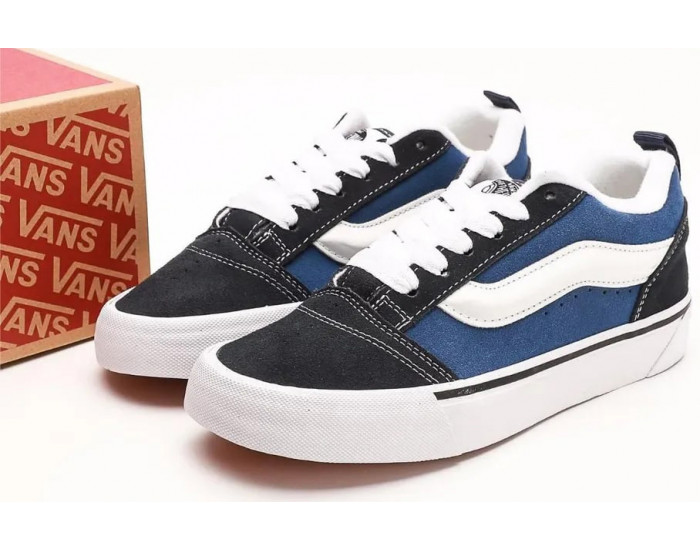 Vans Knu Skool Blue Black White Синие с белым