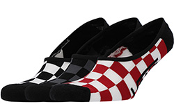 Носки Vans Classic Super низкие черные в клетку, 3 пары