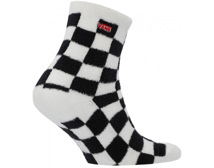 Носки Vans Fuzz Sc Checkerboard белые в клетку, 1 пара