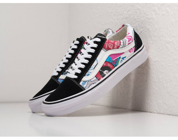 Vans Old Skool Cherry Blossom черные в клетку