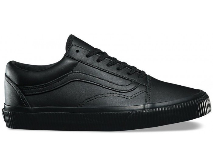 Vans Old Skool Embossed черные кожаные