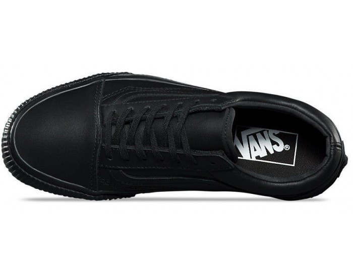 Vans Old Skool Embossed черные кожаные