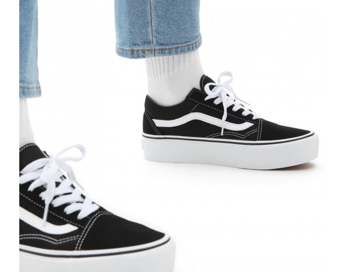 Vans Old Skool Platform Classic Black Черные с белым