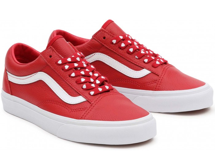 Vans Old Skool Waffle Lovers красные кожаные