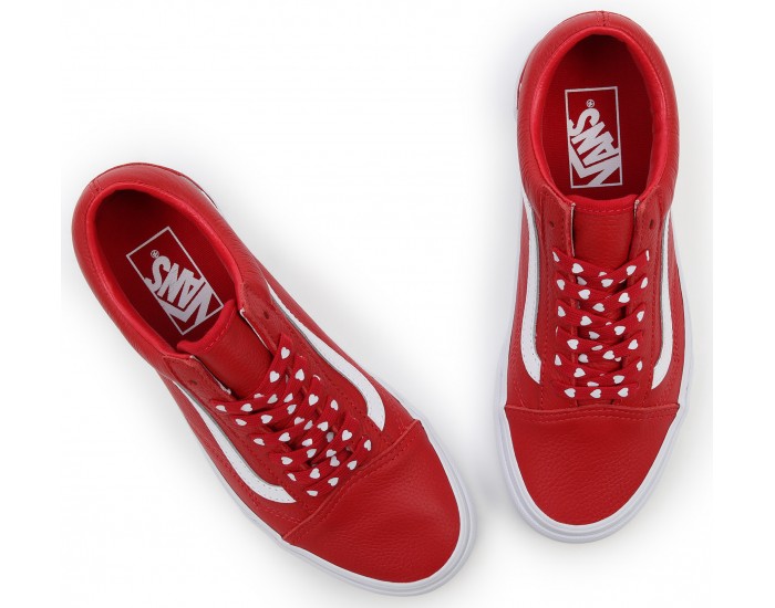 Vans Old Skool Waffle Lovers красные кожаные