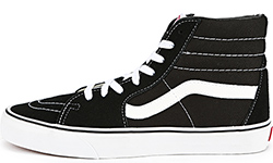 Vans Sk8-Hi Black White Высокие черные с белым