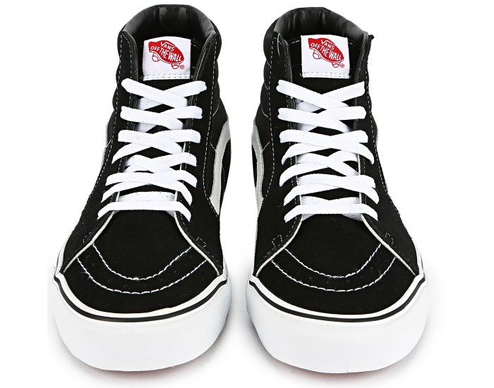 Vans Sk8-Hi Black White Высокие черные с белым