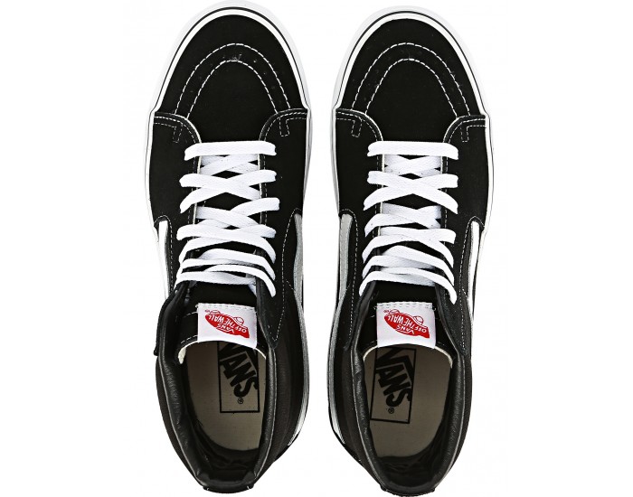 Vans Sk8-Hi Black White Высокие черные с белым