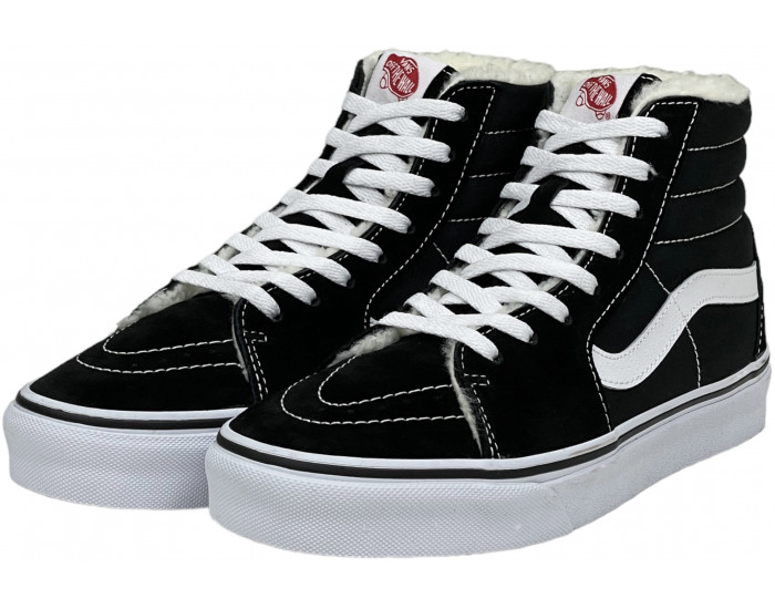 Vans Sk8-Hi Classic Black White Высокие утепленные
