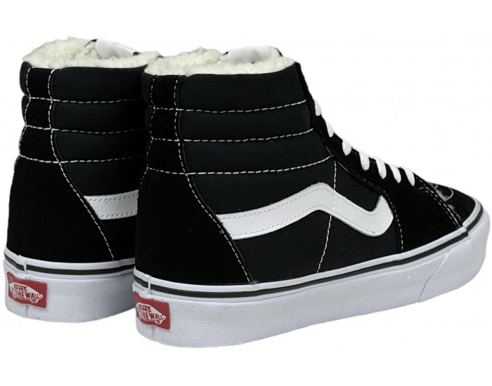 Vans Sk8-Hi Classic Black White Высокие утепленные