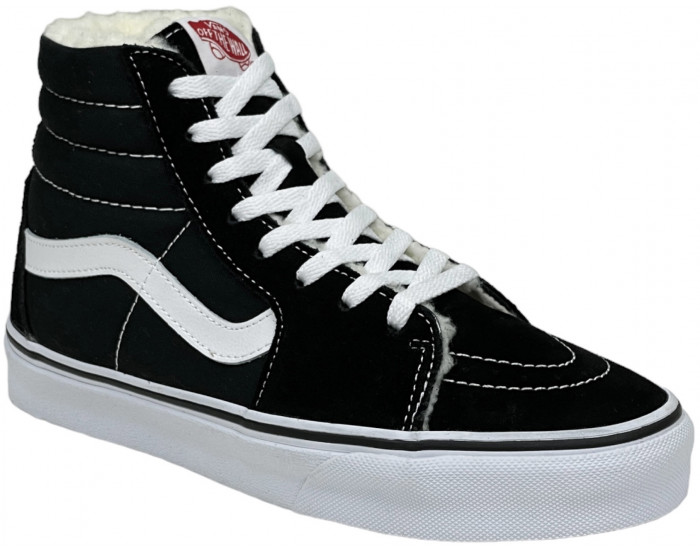 Vans Sk8-Hi Classic Black White Высокие утепленные