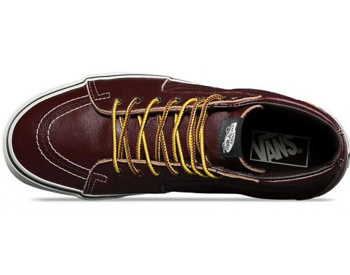 Vans Sk8-Hi Ground Кожаные бордовые