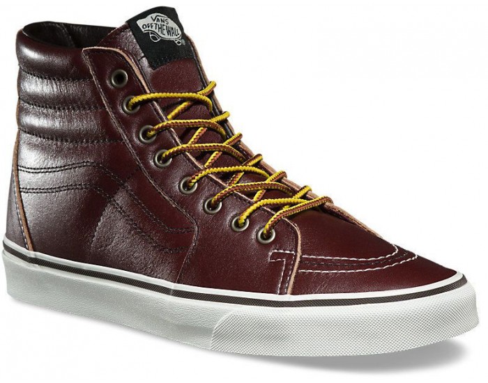 Vans Sk8-Hi Ground Кожаные бордовые