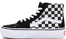 Vans Sk8-Hi Platform 2 Checkerboard Черные с белым