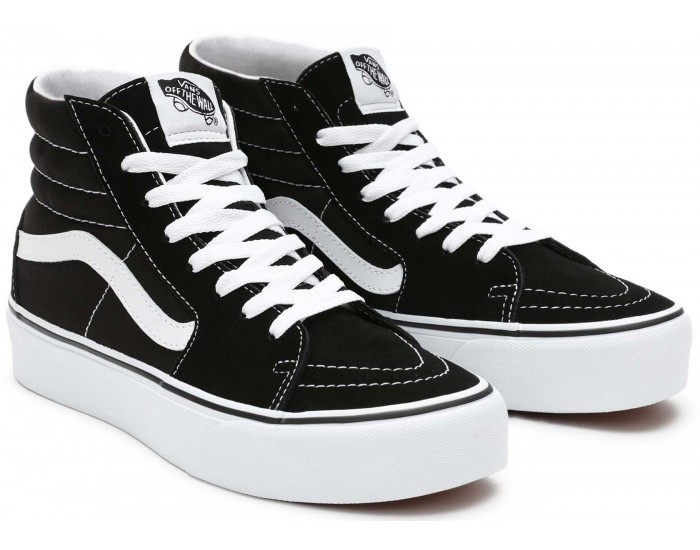 Vans Sk8-Hi Platform Black White черные с белым