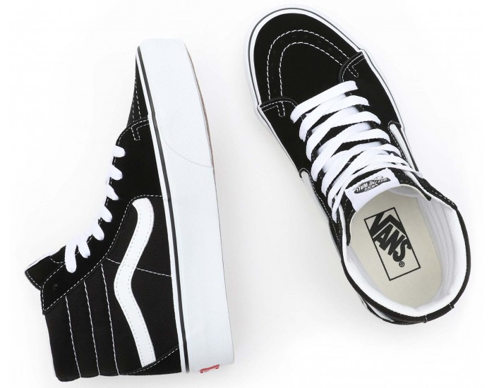 Vans Sk8-Hi Platform Black White черные с белым