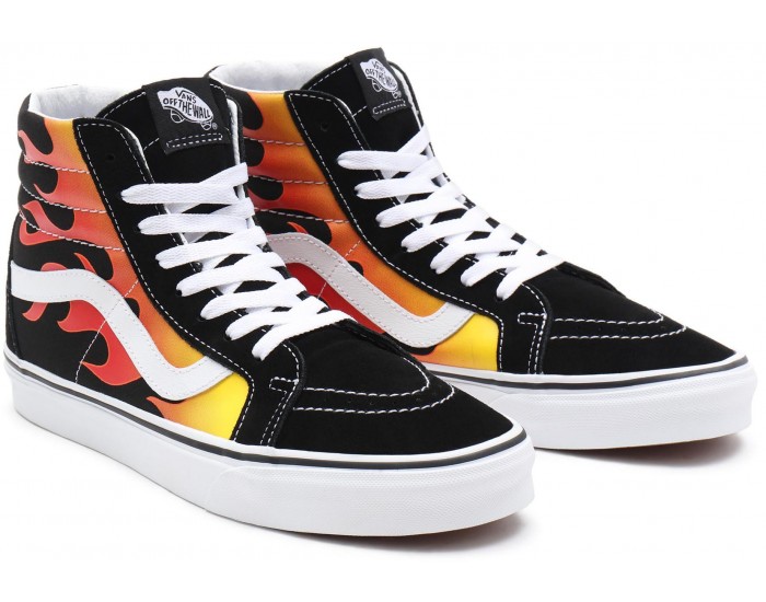Vans Sk8-Hi Reissue Высокие черные с красным