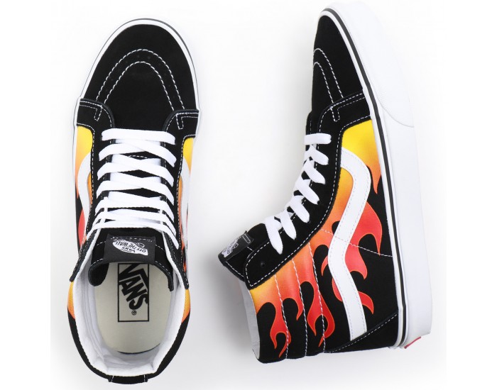 Vans Sk8-Hi Reissue Высокие черные с красным