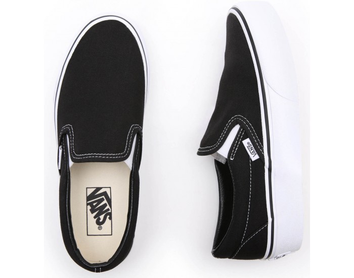Vans Classic Slip-On Black White черные с белым