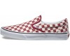 Vans Classic Slip-On Checkerboard Белые с красным