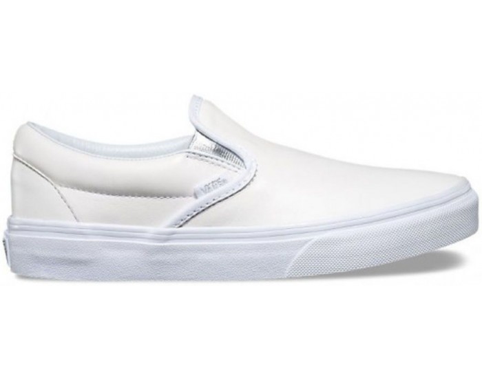 Vans Classic Slip-On Metallic Gore белые кожаные