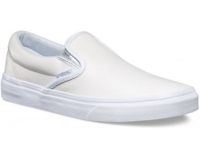 Vans Classic Slip-On Metallic Gore белые кожаные