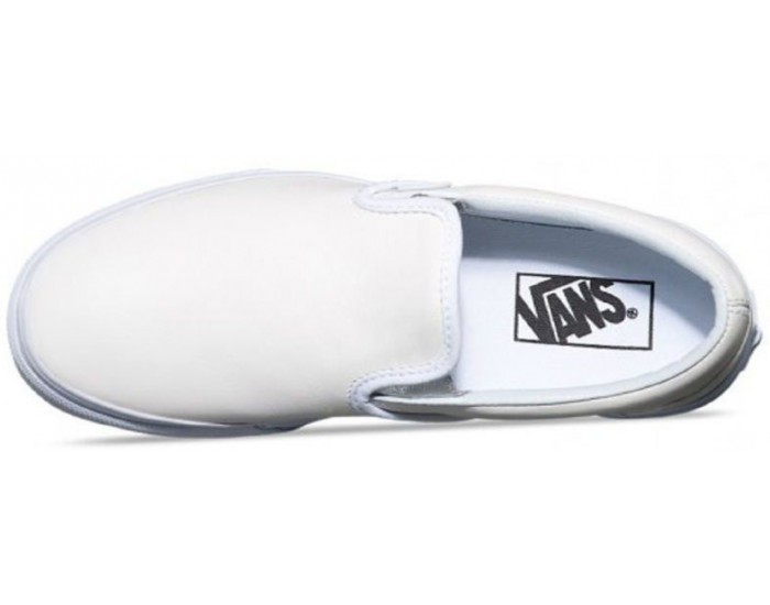 Vans Classic Slip-On Metallic Gore белые кожаные