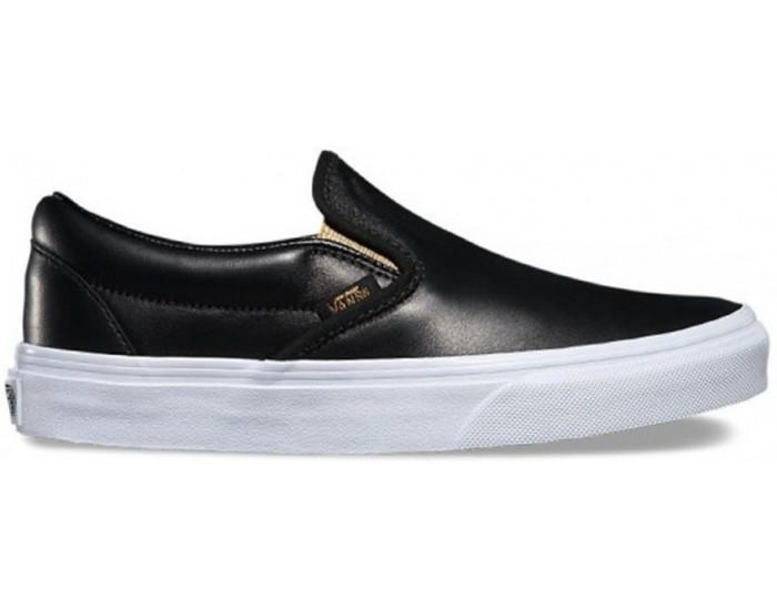 Vans Classic Slip-On Metallic Gore черные кожаные