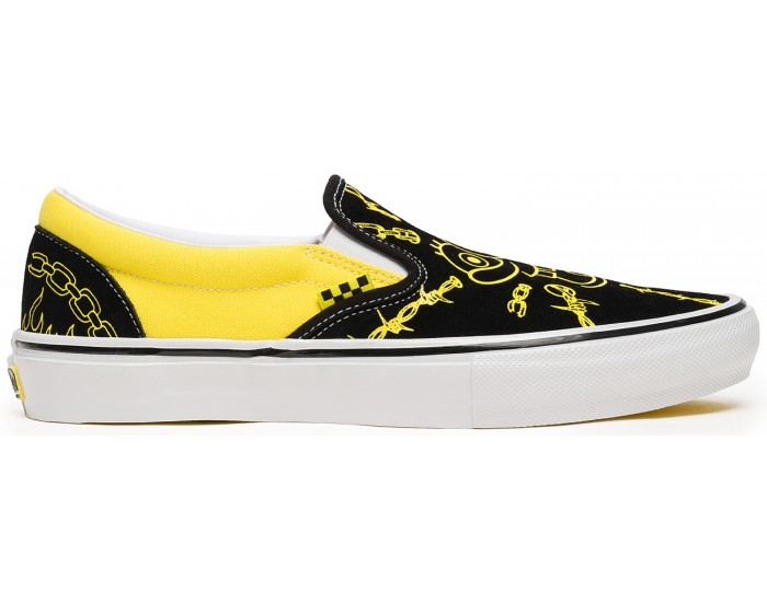 Vans MN Skate Slip-on Spongebob черные с желтым