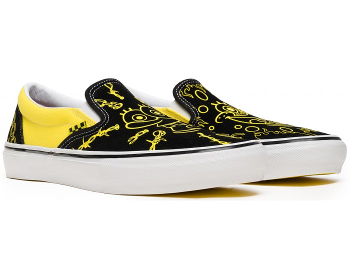 Vans MN Skate Slip-on Spongebob черные с желтым