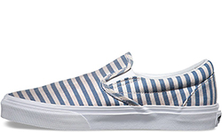Vans Classic Slip-On Stripes navy в полоску голубые